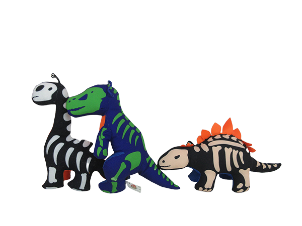 Halloween Skeleton Dinosaur Plush Dog Toy