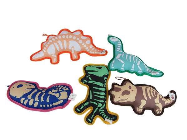 Halloween Skeleton Dinosaur Plush Dog Toy