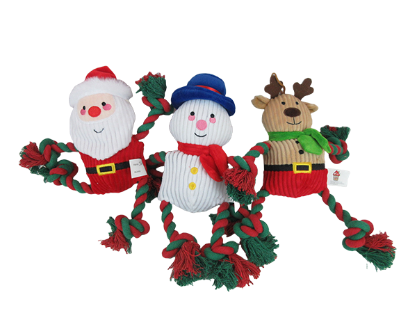 Christmas Rope Plush Dog Toy