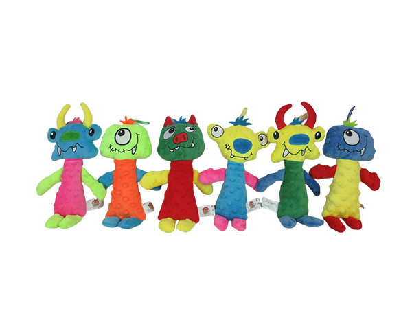 Bright Color Funny Monster Plush Dog Toy