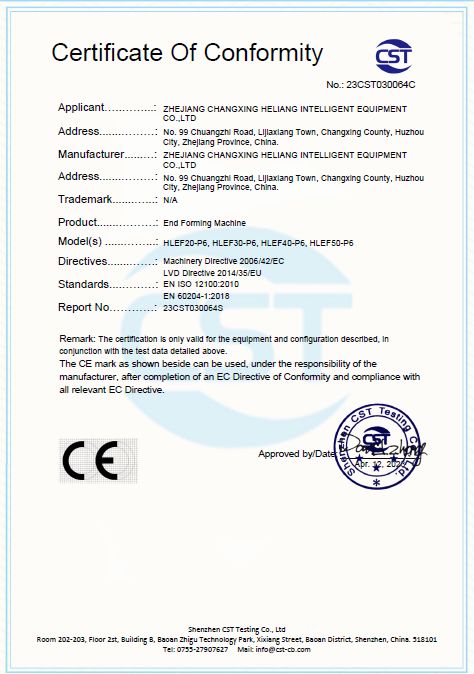 CE for end forming