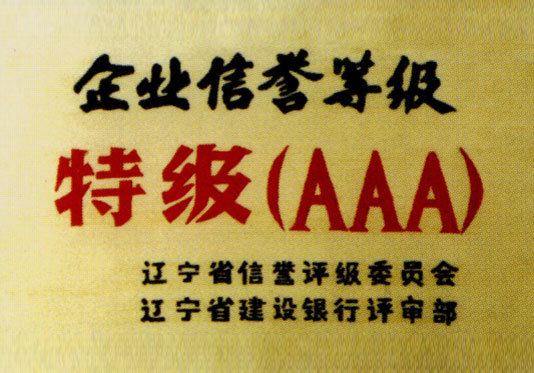 企业信誉等级特级（AAA）