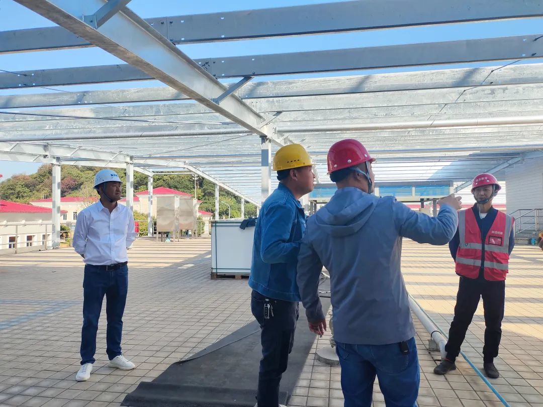 项目动态 | 长沙第三、第八水厂分布式光伏项目钢结构工程门式钢架完成分项验收