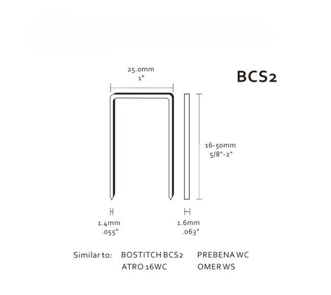 16GA 1'' Crown Heavy Wire Staples