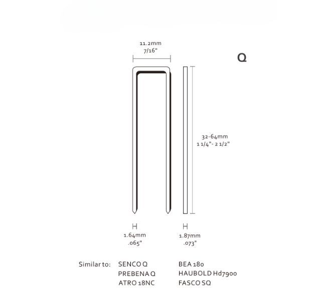 15GA 7/16'' Crown Heavy Wire Staples