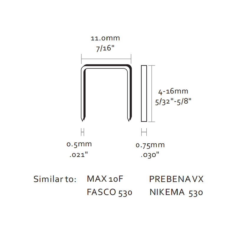 7/16" Crown Fine Wire Staples