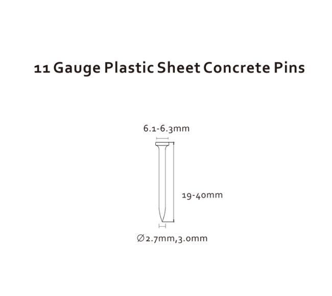 11GA Plastic Sheet Concrete Pins