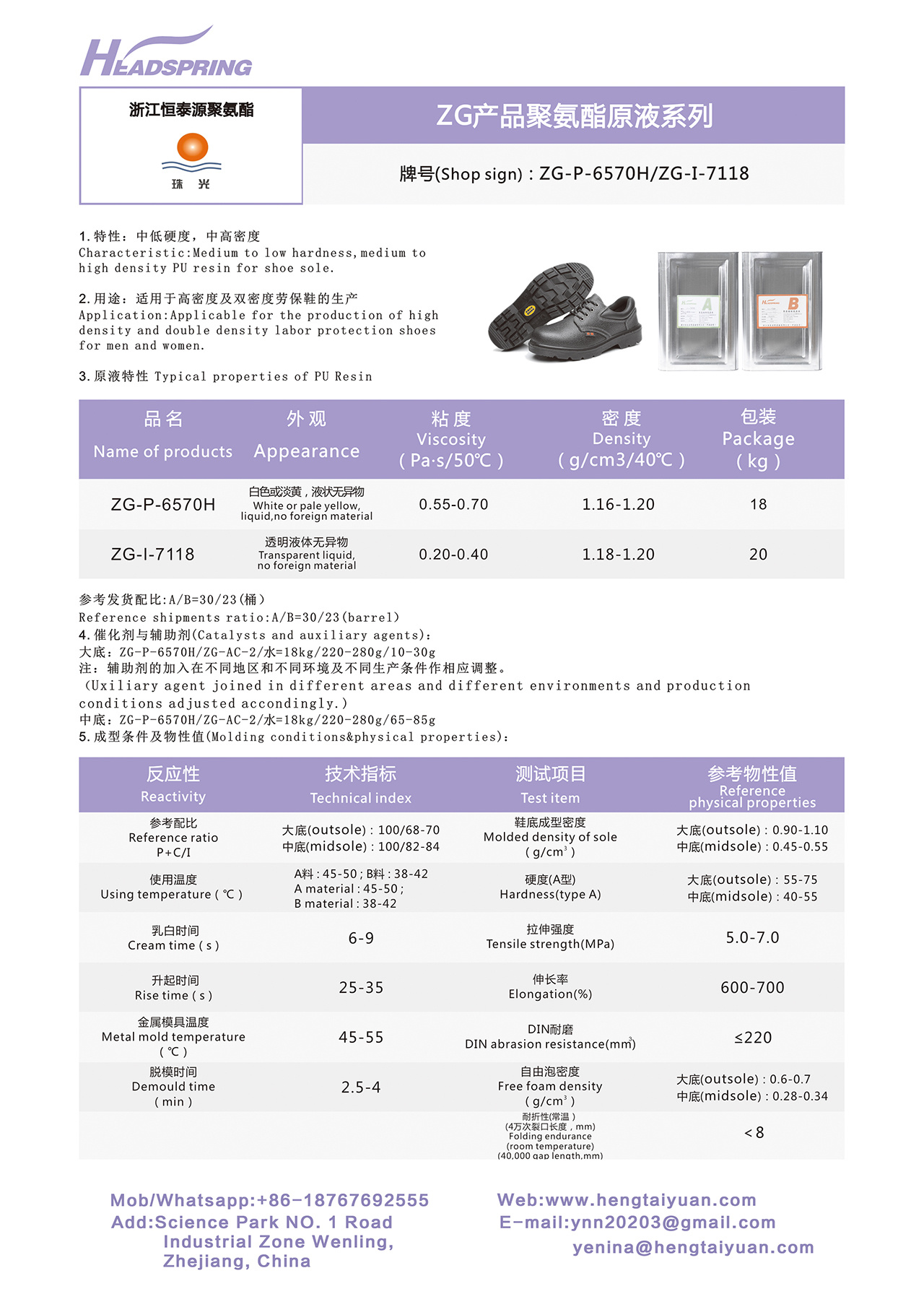 ZT产品聚氨酯原液系列