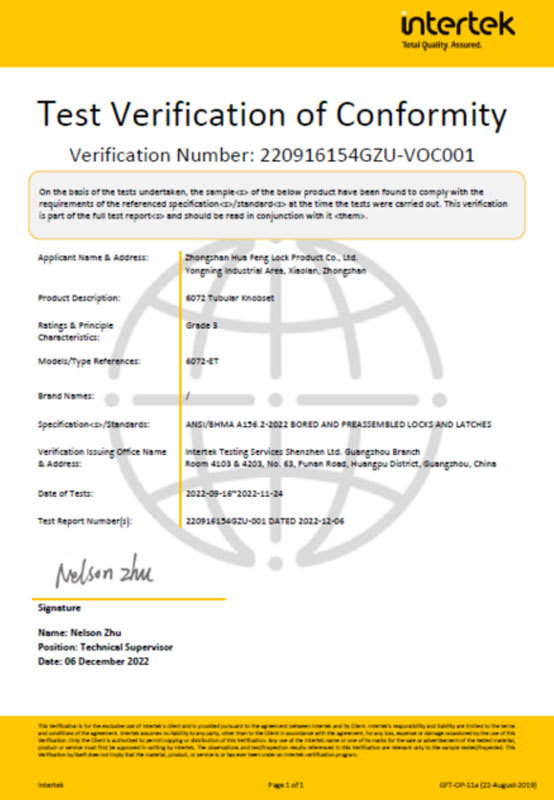 Grade 2,3 approval of ANSI,United States