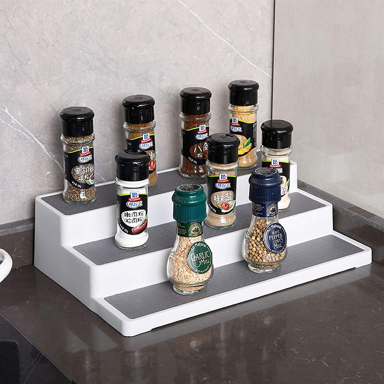 Desain Khusus banyak digunakan rak bumbu dapur rumah tangga Non Slip 3 tingkat
