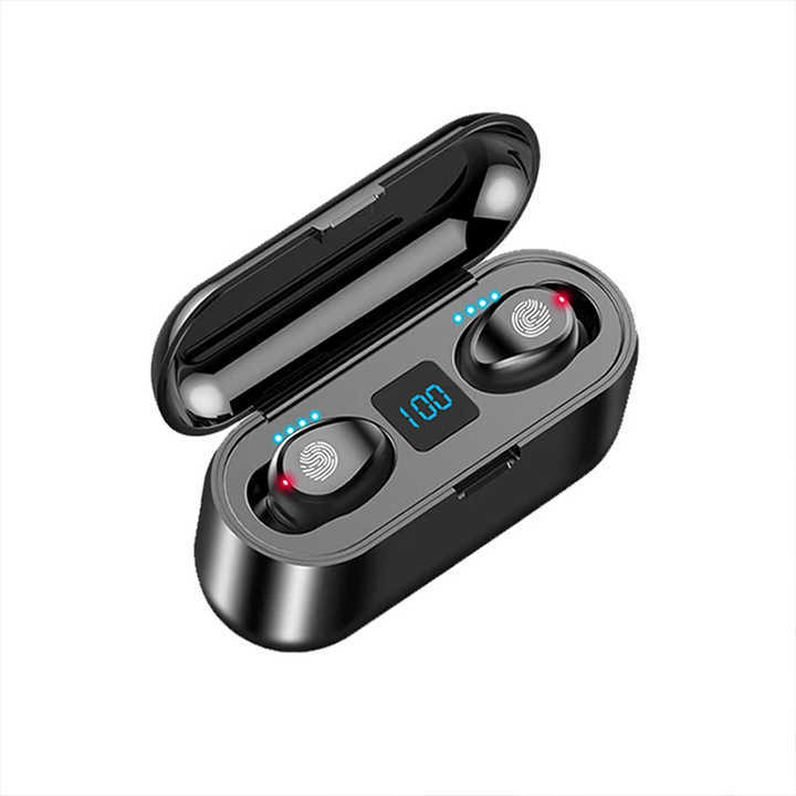 F9 Headphone TWS nirkabel untuk ponsel, earbud olahraga nirkabel tws oem