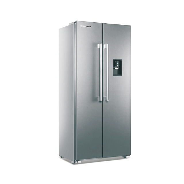 Pabrikan 468L kulkas freezer Top-Side-by-side baja tahan karat untuk rumah tangga