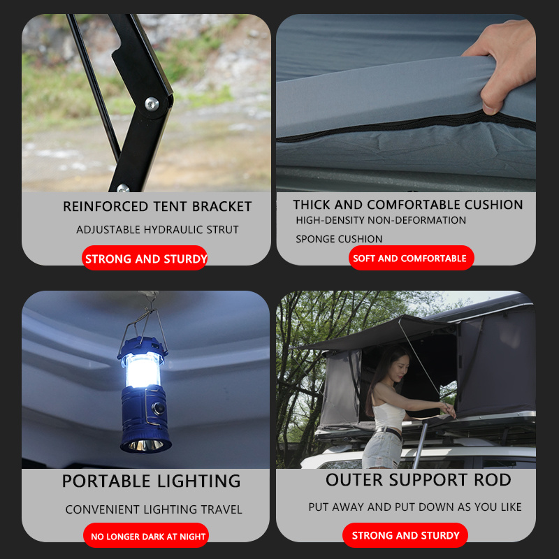 Tenda atap mobil ABS cangkang keras tren, tenda berkemah cangkang keras ABS
