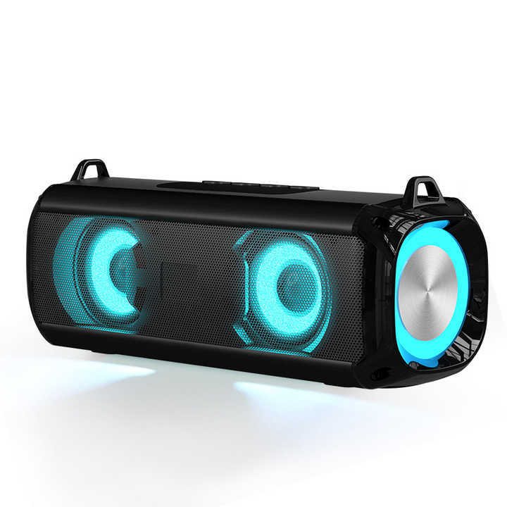 โรงงานไร้สายบลูทูธลำโพงสเตอริโอกลางแจ้งลำโพงซับวูฟเฟอร์ RGB ไฟ LED ลำโพง