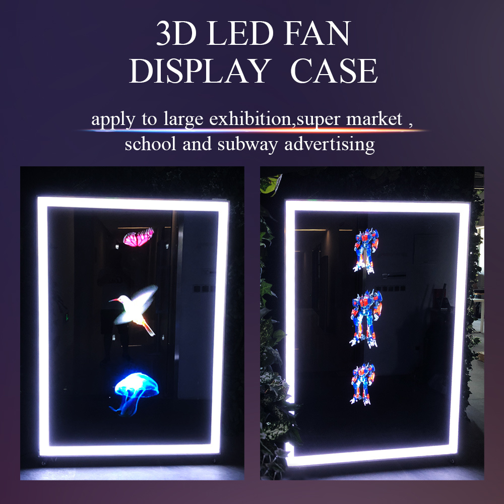 เครื่องโฆษณายืนของมนุษย์คูณ3D จอแสดงผลโฮโลแกรม LED 3Z3กลางแจ้ง65ซม. ไฟฟ้า650rminute 1600x720 faryuan