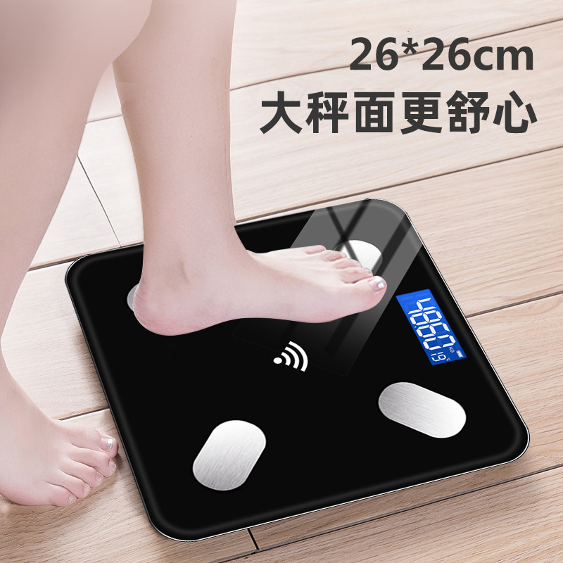เครื่องชั่งน้ำหนักอิเล็กทรอนิกส์ในครัวเรือนอัจฉริยะ USB ชาร์จบลูทูธเครื่องชั่งไขมันในร่างกายผู้ใหญ่น้ำหนักสุขภาพ