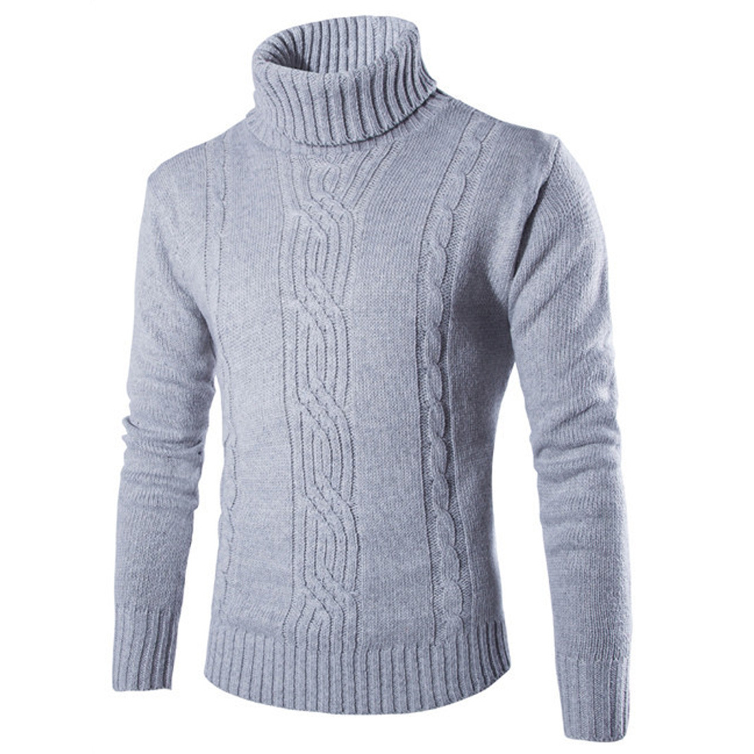 ฤดูหนาวคอสูงแขนยาวผ้าฝ้าย100% jacquard ถัก pullover