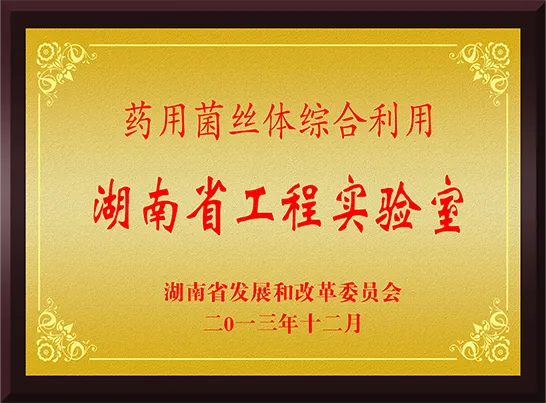 藥用菌絲體綜合利用湖南省工程實驗室