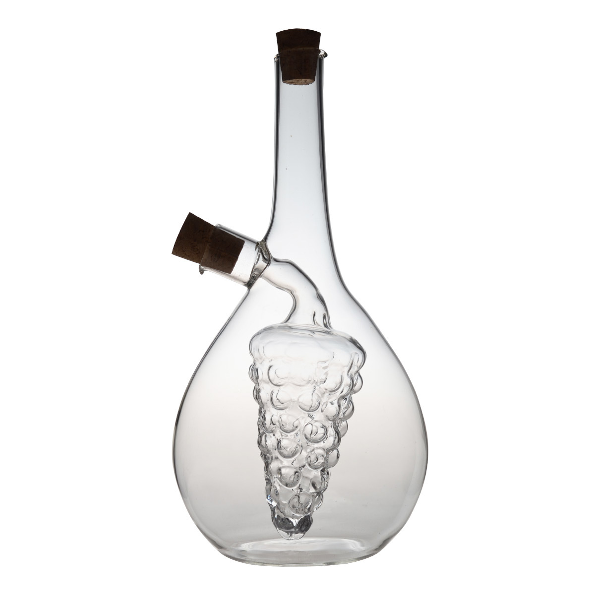 HY1038 50/300ML 2 in 1 Grape Design Borosilicate Glass Oil & Vinegar Bottle