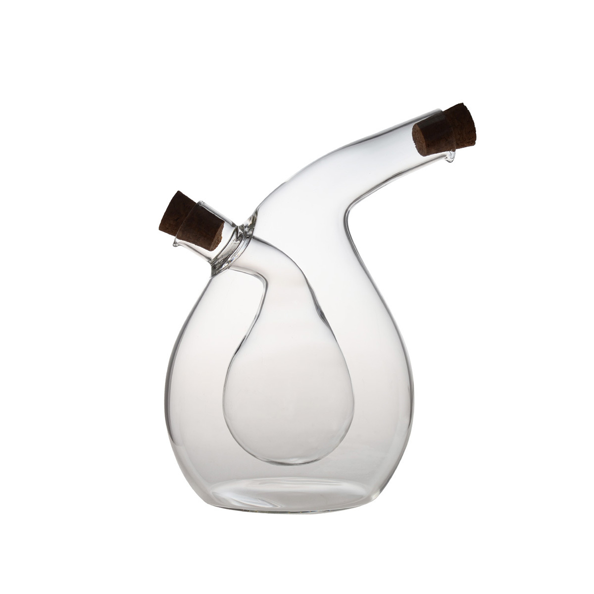 HY1299 100/300ML 2 in 1 Balloon Design Borosilicate Glass Oil & Vinegar Bottle