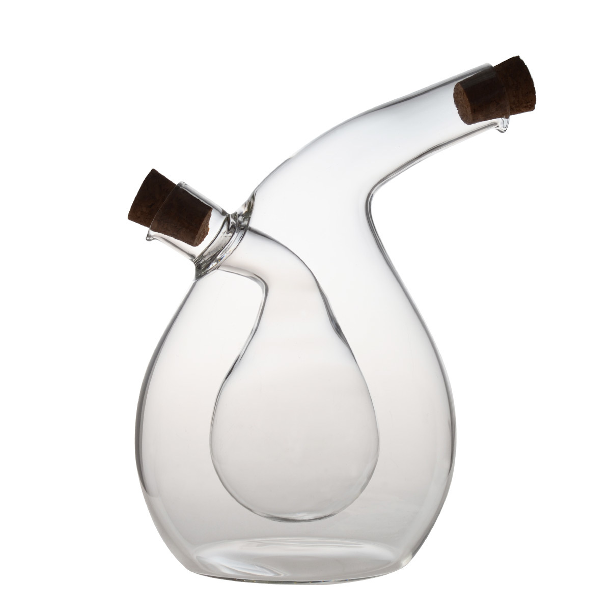 HY1299 100/300ML 2 in 1 Balloon Design Borosilicate Glass Oil & Vinegar Bottle