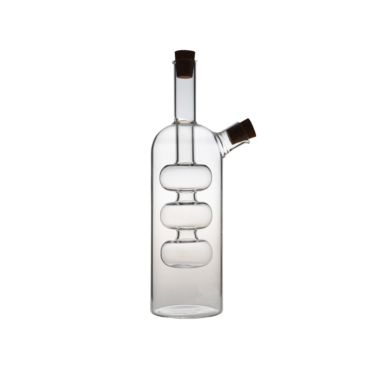 HY1138 100/350ML 2 in 1 Candied Haws Design Borosilicate Glass Oil & Vinegar Bottle