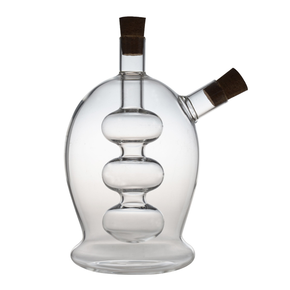 HY1175 100/350ML 2 in 1 Candied Haws Design Borosilicate Glass Oil & Vinegar Bottle