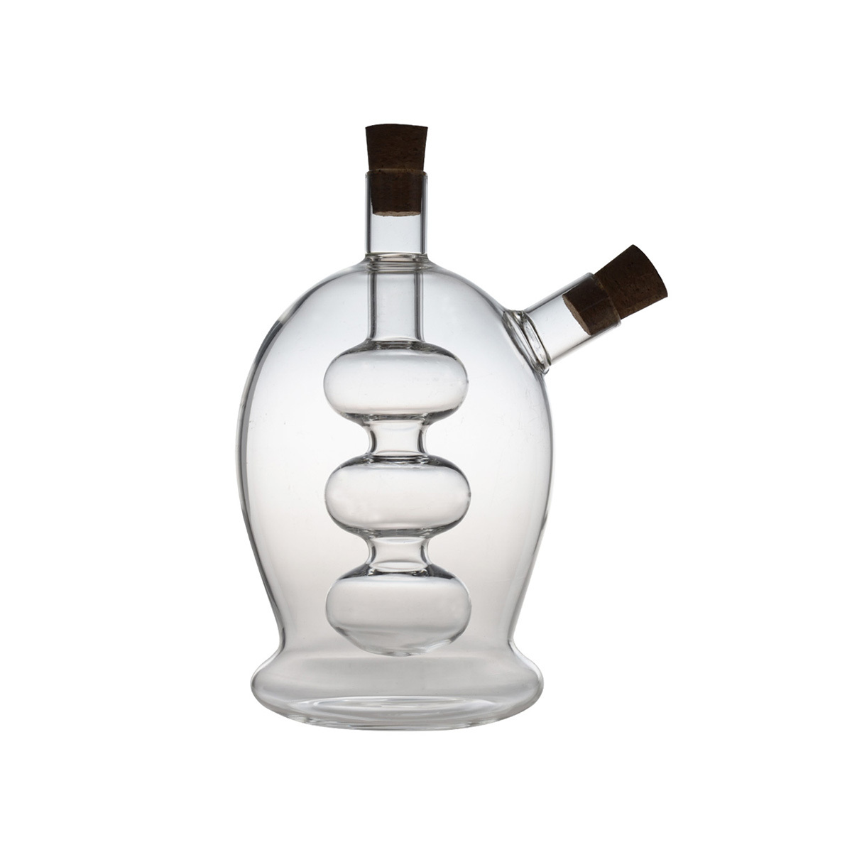 HY1175 100/350ML 2 in 1 Candied Haws Design Borosilicate Glass Oil & Vinegar Bottle