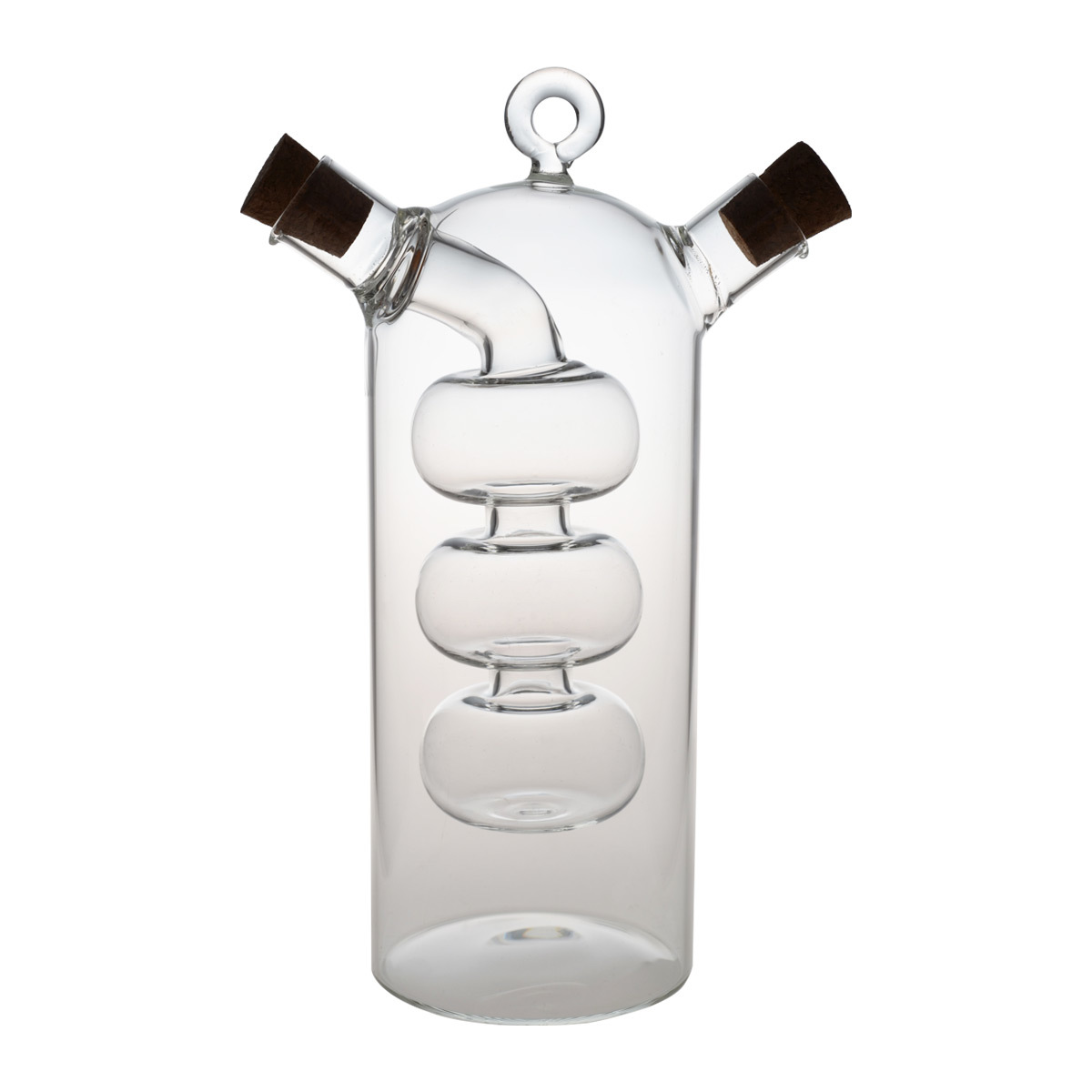 HY1303 100/350ML 2 in 1 Candied Haws Design Borosilicate Glass Oil & Vinegar Bottle