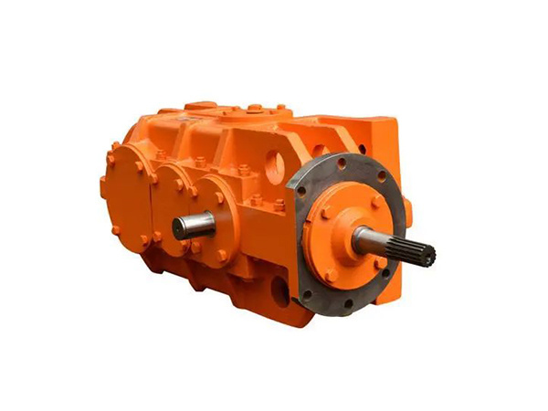 Illustration showing the internal structure and functioning of a gearbox or gear reducer.