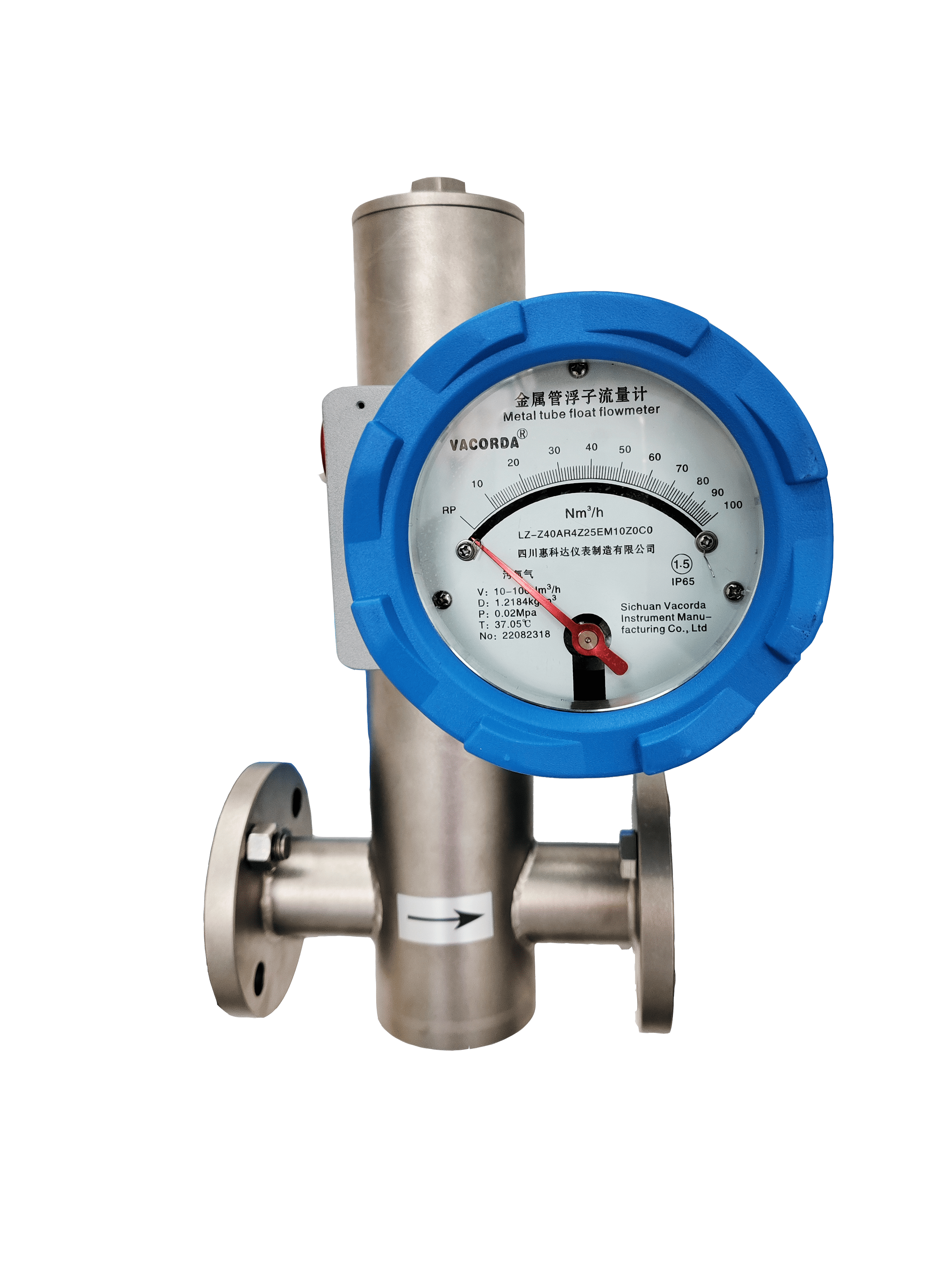 High Accuracy Steel Pipeline Rotameter Metal Tube Float Rotameter For Gas and Liquid