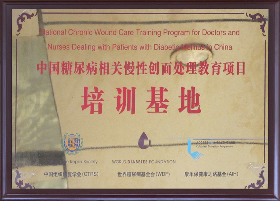 中國糖尿病相關(guān)慢性創(chuàng)面處理教育項(xiàng)目培訓(xùn)基地