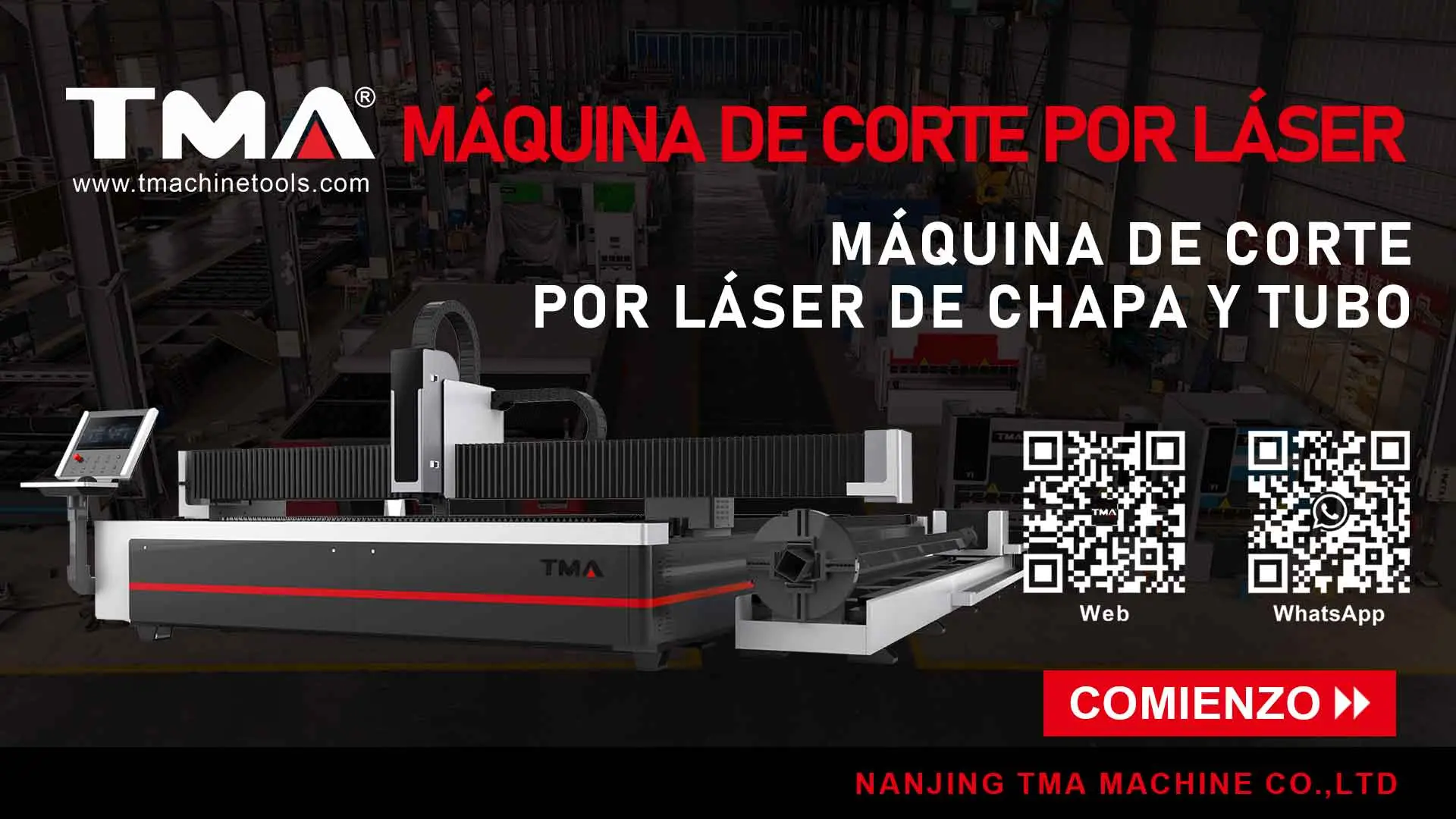 Máquina de corte por láser de chapa y tubo