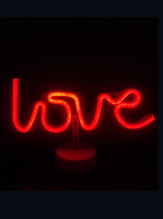 Tischplatte Neon-Licht