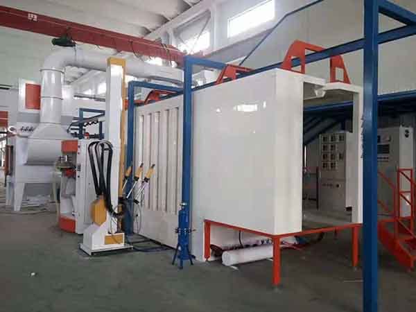 Powder spray room