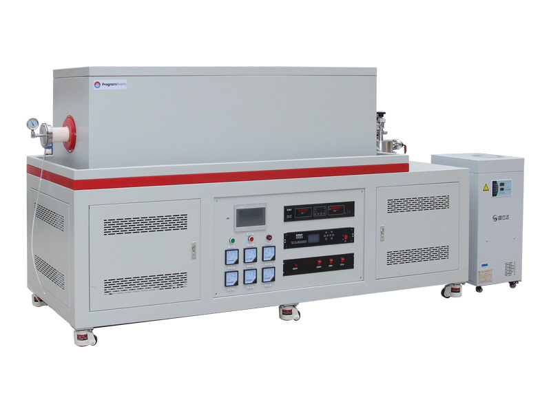 1700C CVD 3-zone Vacuum Tube Furnace with MFC Gas Mixer and Molecular Pump Unit