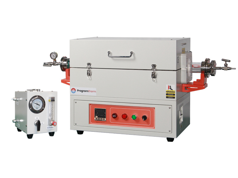 1200C Atmosphere Controlled Single Zone Tubular Furnace With Quartz Tube OD80mm