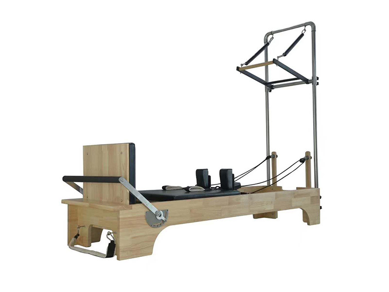 PLT-006-X Pilates Reformer con media torre (Roble)