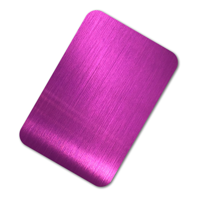 Pink hairline stainless steel sheet