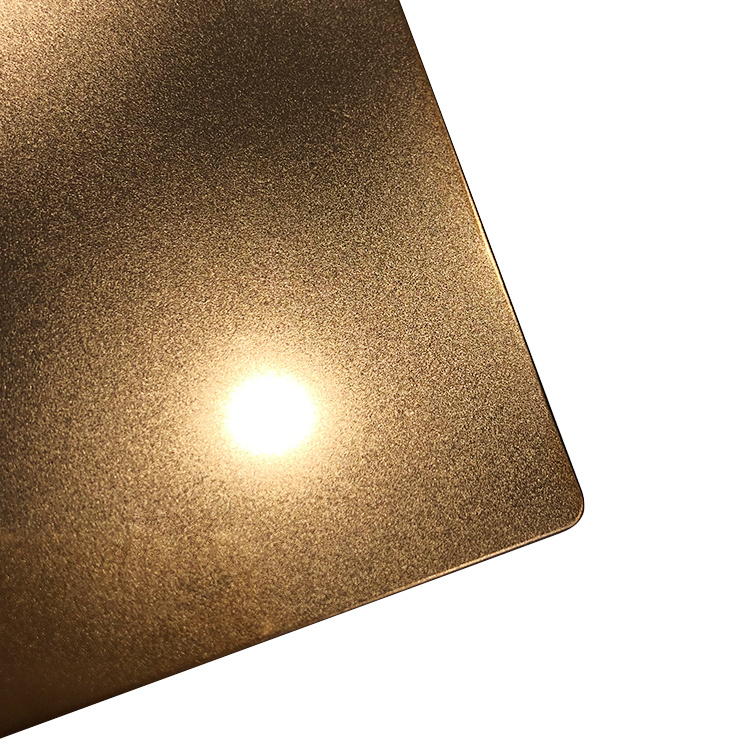 Tawny sandblasted stainless steel sheet