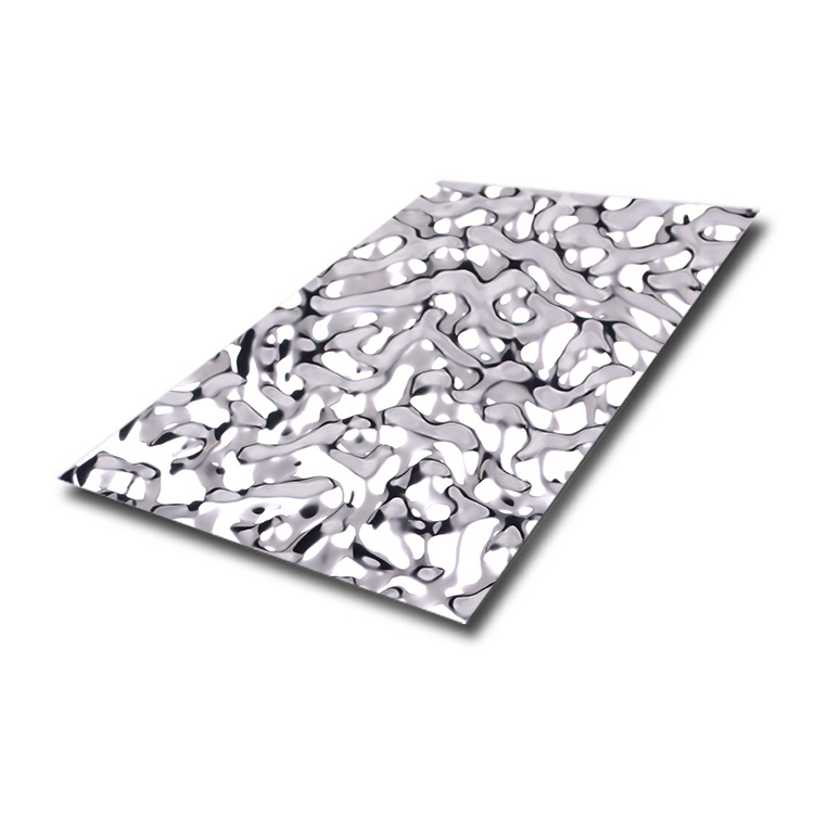 Silver water ripple sheet