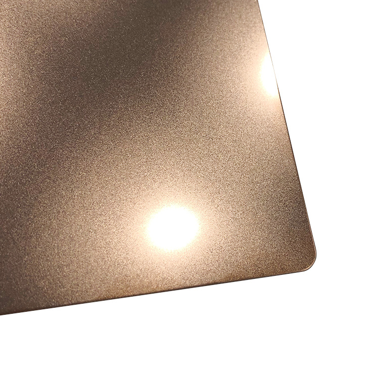 Rose gold sandblasted stainless steel sheet