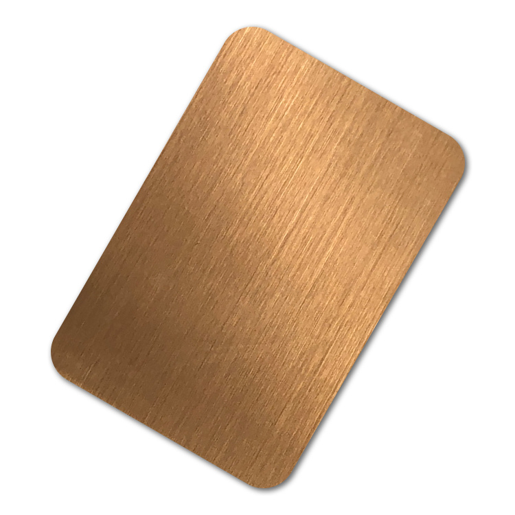 Tawny hairline stainless steel sheet