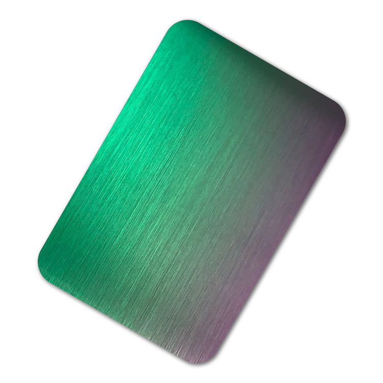 Green hairline stainless steel sheet