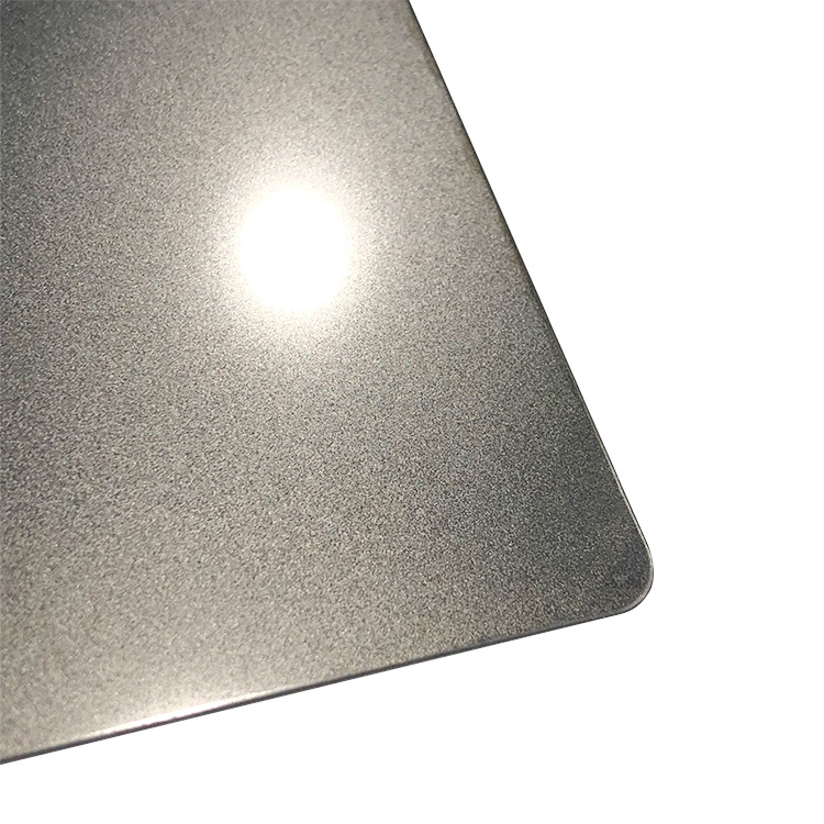 Gun black sandblasted stainless steel sheet
