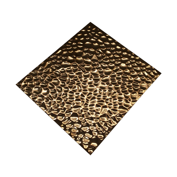Rose gold stamped stainless steel sheet