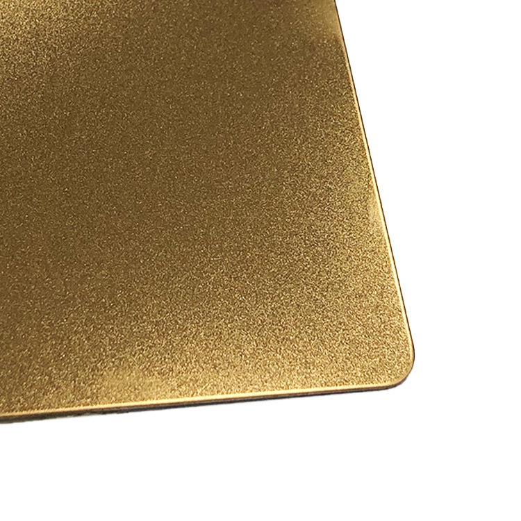 Brass sandblasted stainless steel sheet