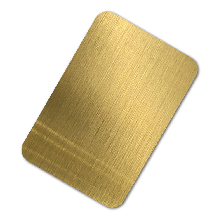 Champaign gold hairline stainless steel sheet