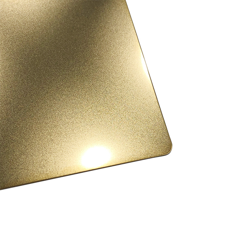 Apricot sandblasted stainless steel sheet