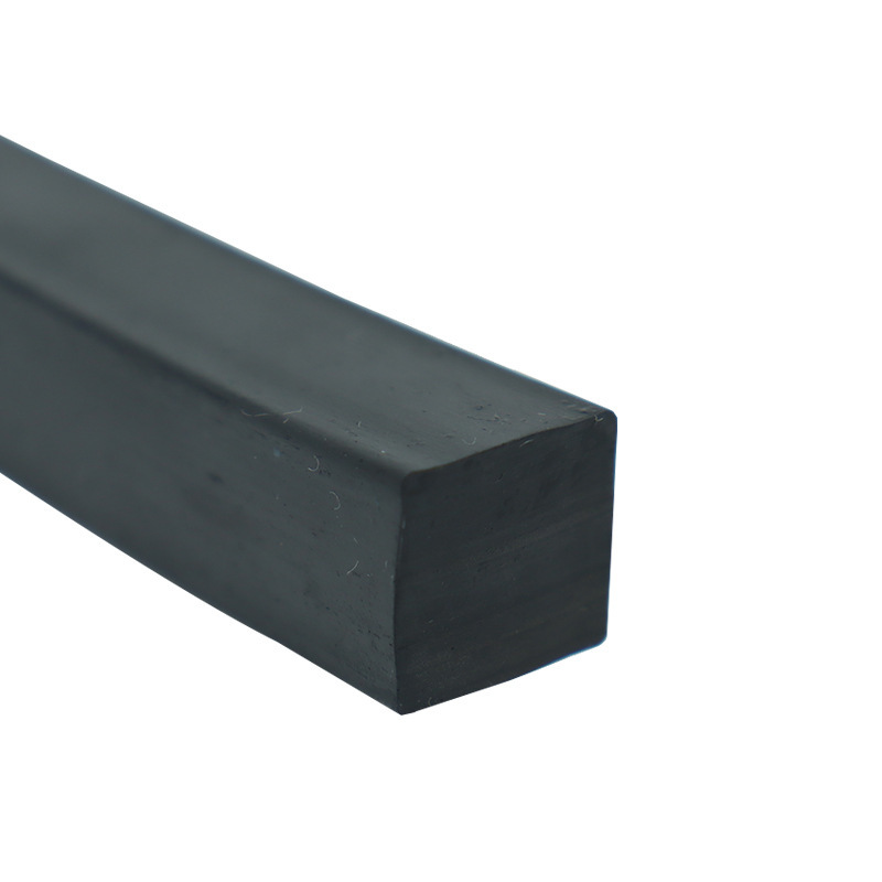 Solid square fluorine rubber strip FKM/FPM sealing strip high temperature resistant fluorine rubber strip waterproof wear-resistant anti-collision rubber strip